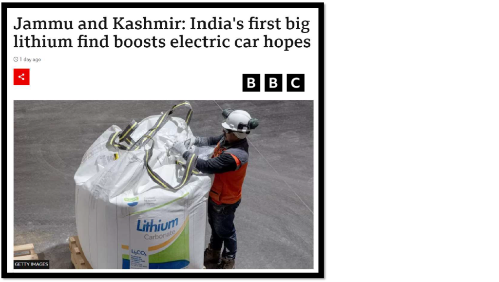 Jammu and Kashmir: India's first big lithium find boosts electric car hopes